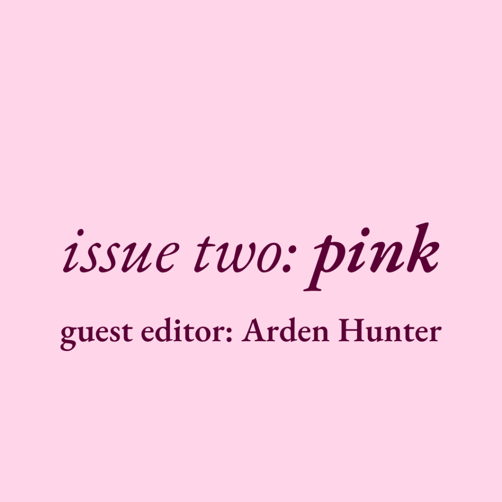 Issue 2: pink, guest editor: Arden Hunter